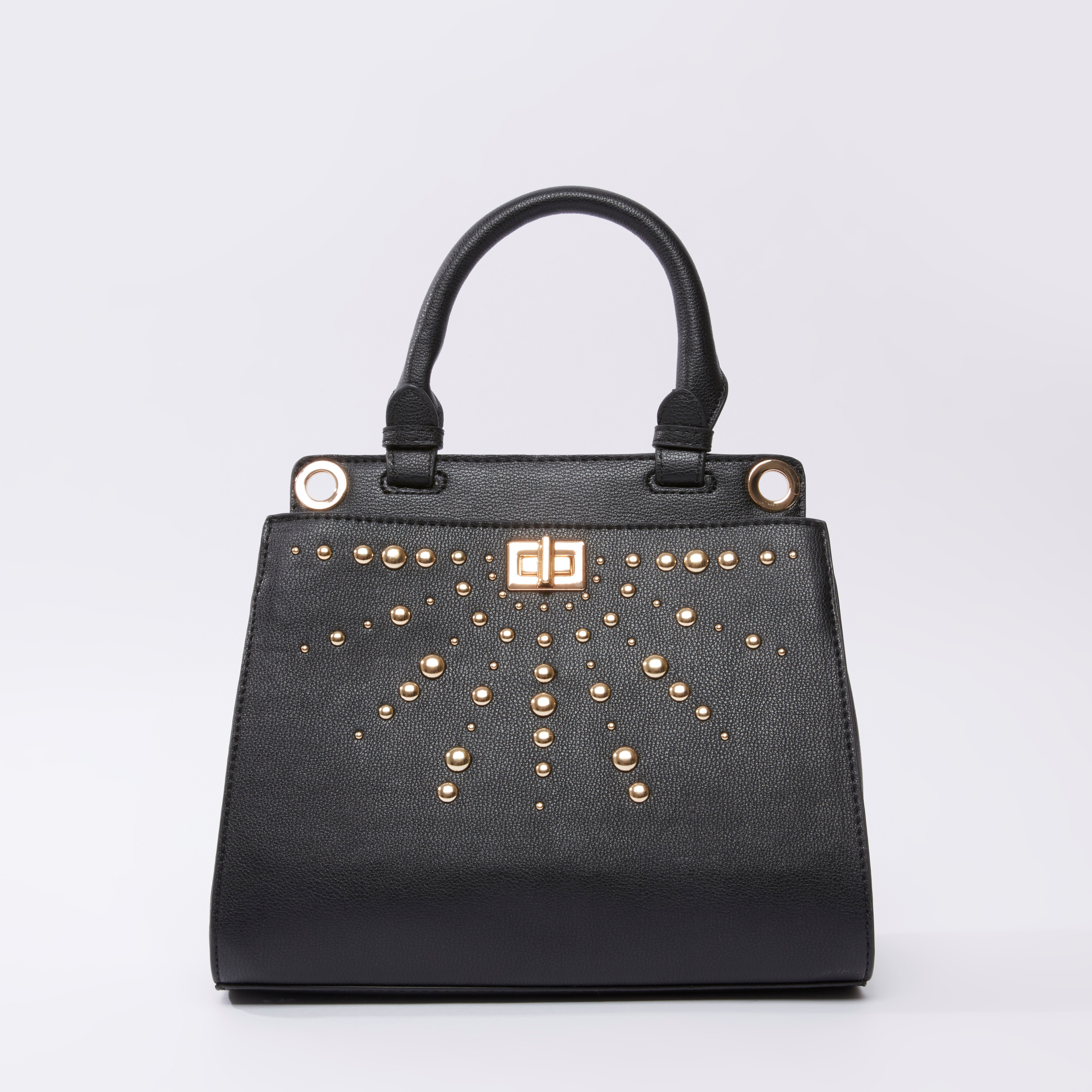 حقيبة يد بارزة الملمس بحمالة قابلة للفصل وتفاصيل مرصّعة-women-bagsandwallets-handbags-image-1