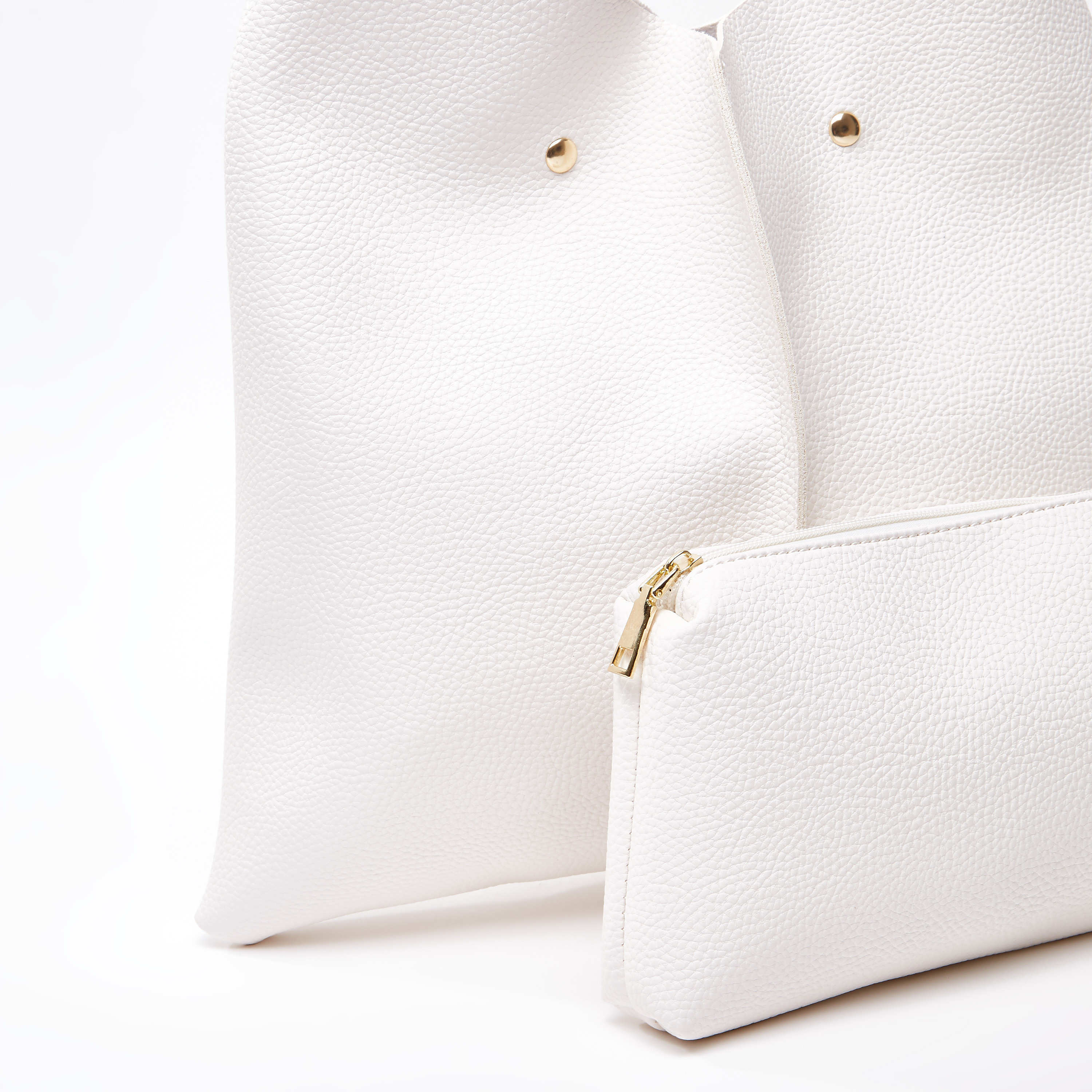 Plain Tote Bag with Pouch-women-bagsandwallets-handbags-image-3