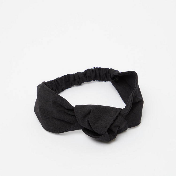 Solid Headband with Knot Detail