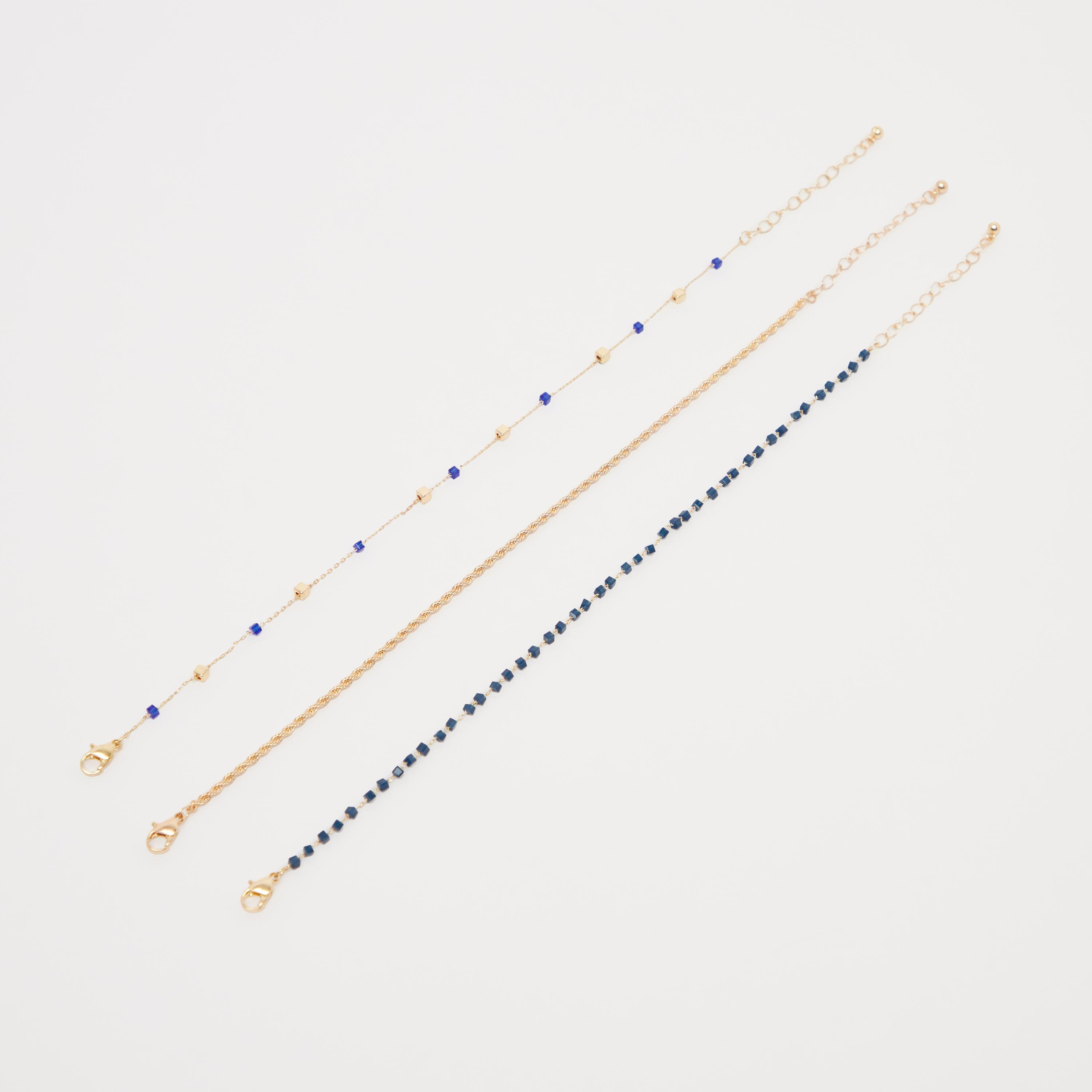 Set of 3 - Assorted Anklets with Lobster Clasp-women-watchesandjewellery-jewellery-anklets-image-1