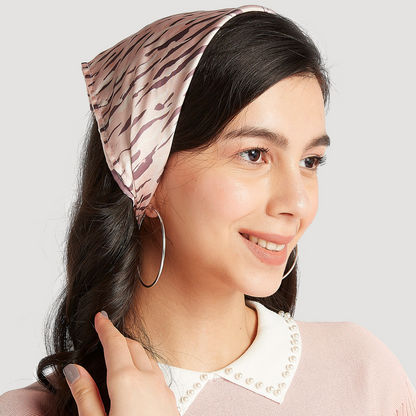 Printed Headband with Elasticated Loop-Hair Accessories-image-1