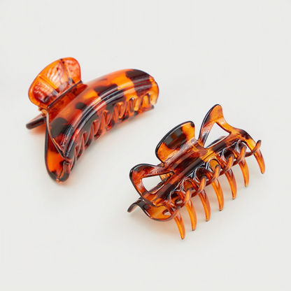 Set of 2 - Animal Print Hair Claw Clip-Hair Accessories-image-0