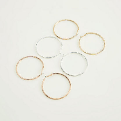 Set of 3 - Assorted Hoop Earrings-Earrings-image-2