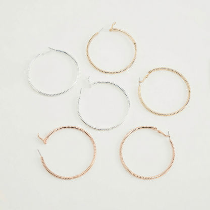 Set of 3 - Assorted Hoop Earrings-Earrings-image-3