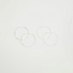 Set of 2 - Assorted Hoop Earrings