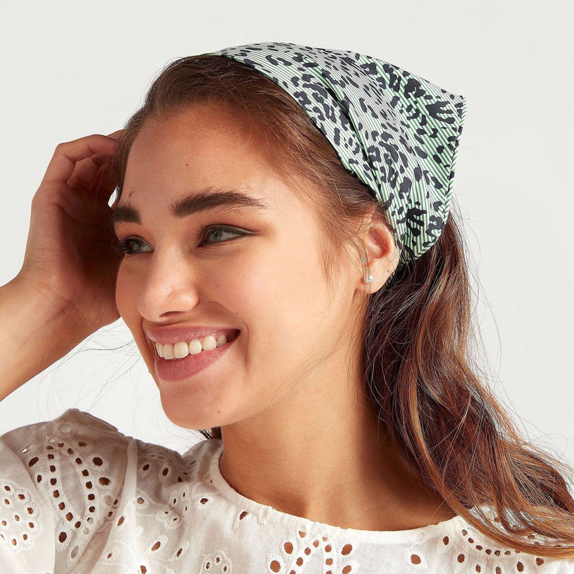 Printed Bandana with Elasticated Strap-Hair Accessories-image-1