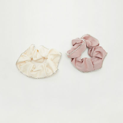 Set of 2 - Embellished Hair Scrunchie-Hair Accessories-image-1