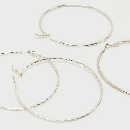 Set of 2 - Assorted Hoop Earrings