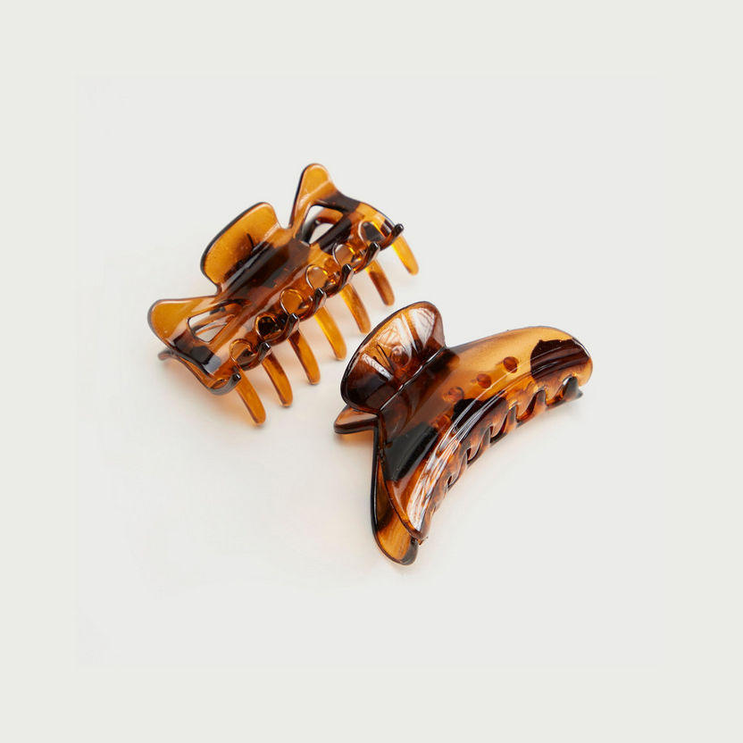 Set of 2 - Animal Print Hair Claw Clip-Hair Accessories-image-1