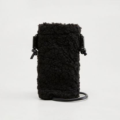 Textured Pouch with Sling Strap and Magnetic Button Closure