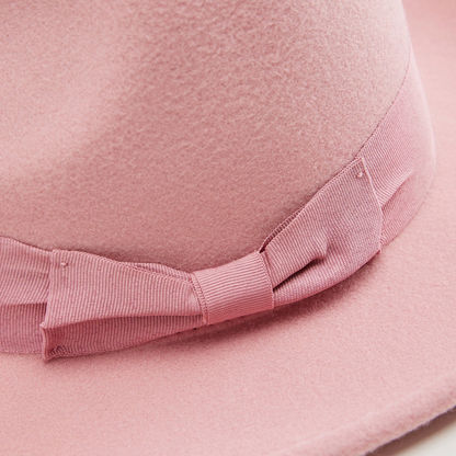 Solid Hat with Bow Accent