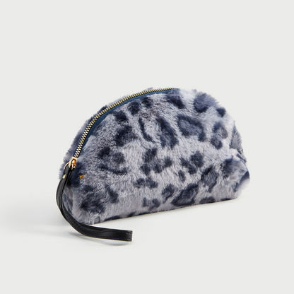 Animal Print Pouch with Zipper Closure