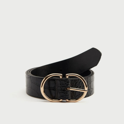 Animal Textured Belt with Pin Buckle-Belts-image-0