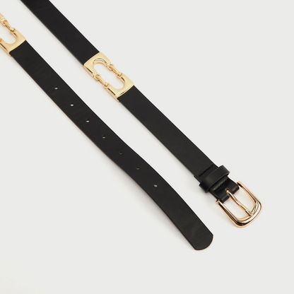 Solid Belt with Pin Buckle Closure