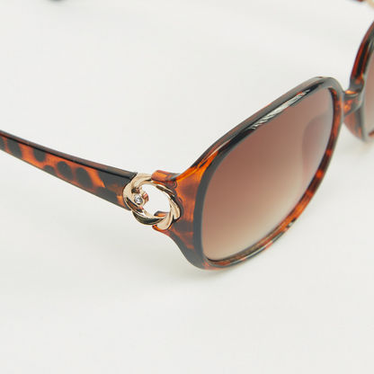 Animal Print Full Rim Sunglasses with Nose Pads-Sunglasses-image-2