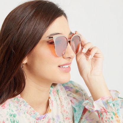 Full Rim Cateye Sunglasses with Nose Pads-Sunglasses-image-1