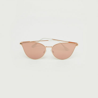Tinted Lens Cat Eye Sunglasses with Nose Pads-Sunglasses-image-0