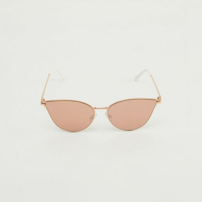 Tinted Lens Cat Eye Sunglasses with Nose Pads-Sunglasses-image-1