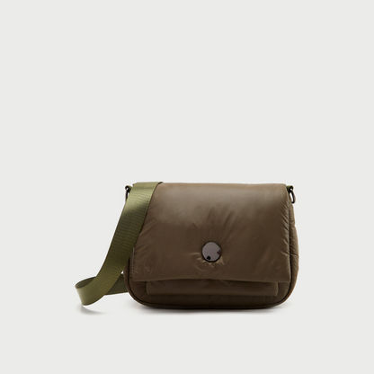Solid Crossbody Bag with Flap Closure and Detachable Strap-Bags-image-0