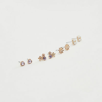Set of 9 - Embellished Earrings