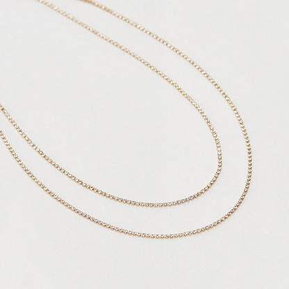 Embellished Double Layered Necklace-Necklaces & Pendants-image-0