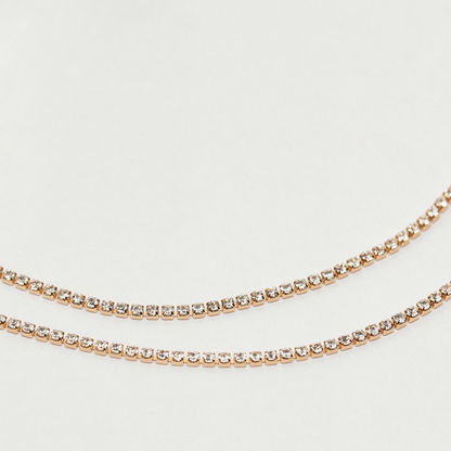 Embellished Double Layered Necklace-Necklaces & Pendants-image-1