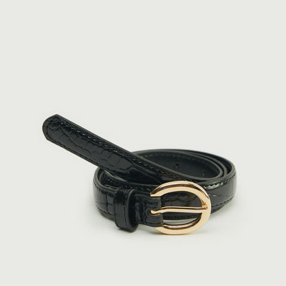 Textured Belt with Pin Buckle Closure-Belts-image-0