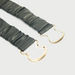 Ruched Waist Belt with Interlock Buckle Closure-Belts-thumbnail-2