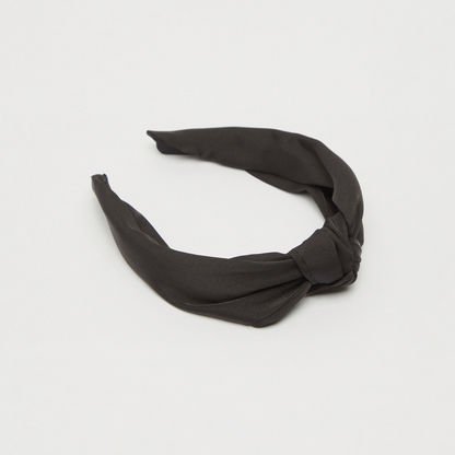 Solid Hairband with Knot Detail