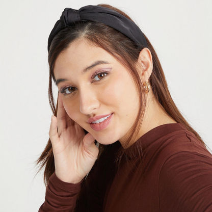 Solid Hairband with Knot Detail