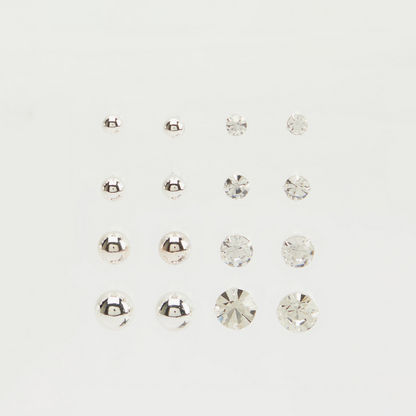 Set of 12 - Assorted Embellished Studs with Pushback Closure-Earrings-image-0
