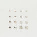 Set of 12 - Assorted Embellished Studs with Pushback Closure-Earrings-thumbnail-0