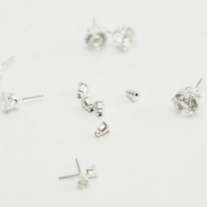 Set of 9 - Embellished Stud Earrings with Pushback Closure-Earrings-image-4