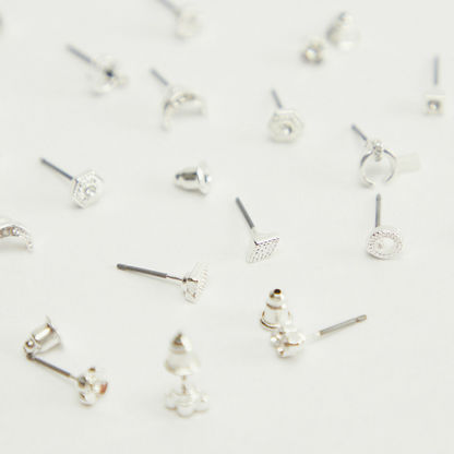 Set of 12 - Assorted Stud Earrings with Push Back Closure-Earrings-image-4
