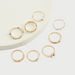 Set of 8 - Embellished Metallic Rings-Rings-thumbnail-0