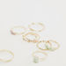 Set of 8 - Metallic Embellished Rings-Rings-thumbnailMobile-4