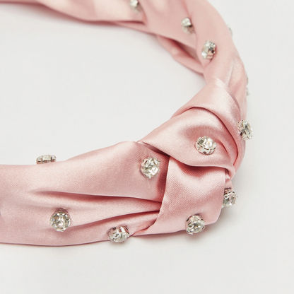Embellished Headband with Knot Detail-Hair Accessories-image-1