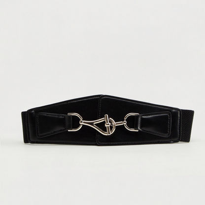 Solid Waist Belt with Toggle Clasp Closure-Belts-image-0