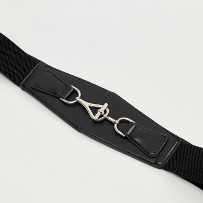 Solid Waist Belt with Toggle Clasp Closure-Belts-image-5