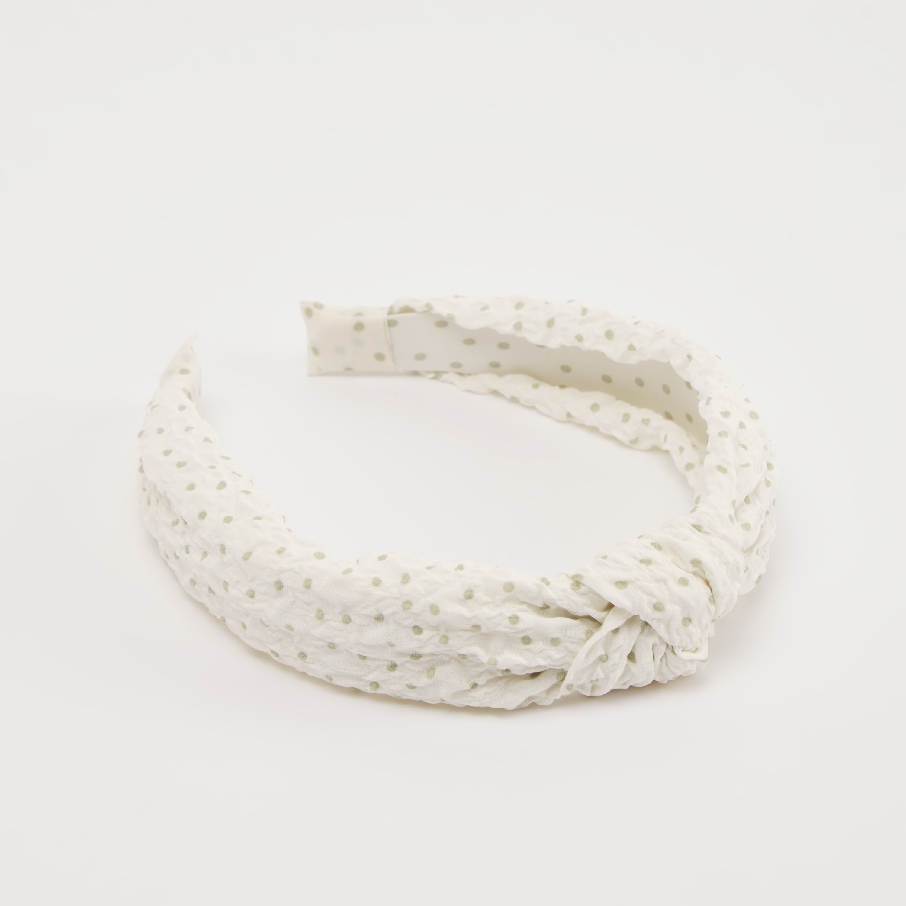 Gloo Polka Dot Headband with Knot Detail-women-hairaccessories-image-1