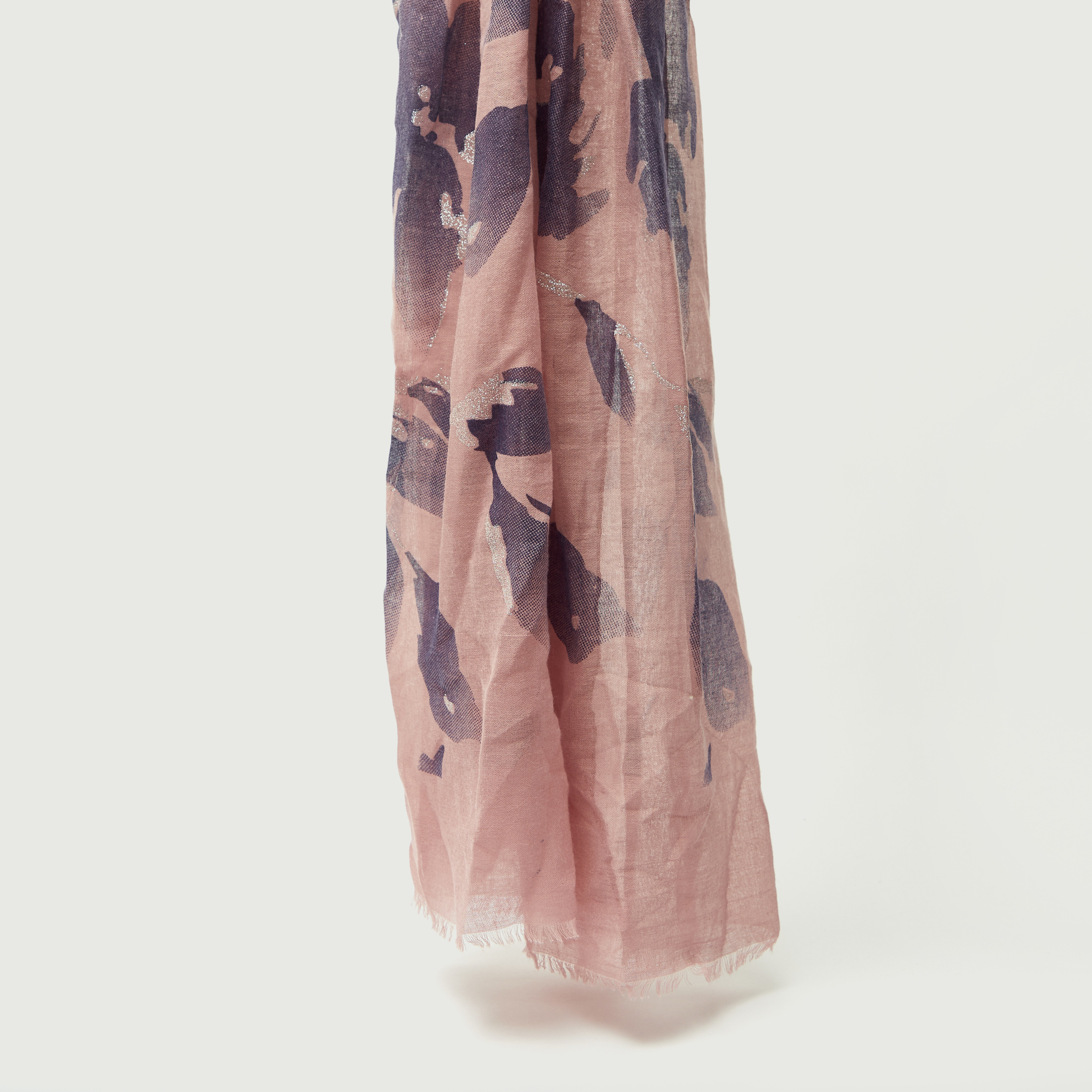 Gloo Floral Print Scarf with Frayed Detail-women-clothingaccessories-scarves-image-1