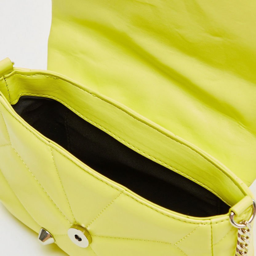 Metallic Stud Detail Crossbody Bag with Magnetic Snap Closure-Bags-image-1