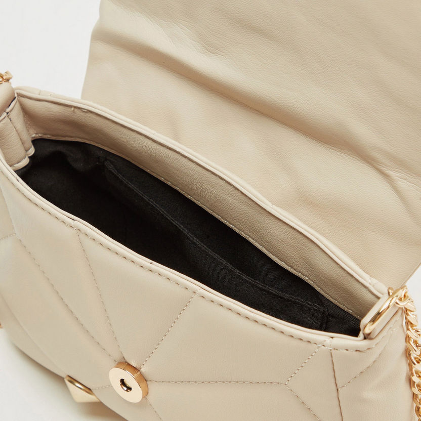 Metallic Stud Detail Crossbody Bag with Magnetic Snap Closure-Bags-image-5