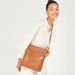 Textured Messenger Bag with Adjustable Strap-Bags-thumbnailMobile-1