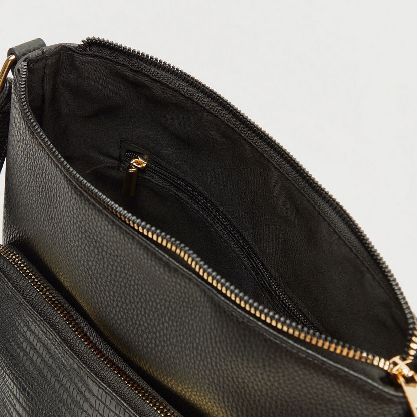 Textured Messenger Bag with Adjustable Strap-Bags-image-5