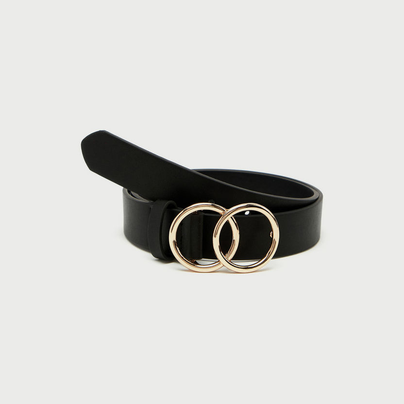 Solid Belt with Double Circle Snap Closure-Belts-image-0