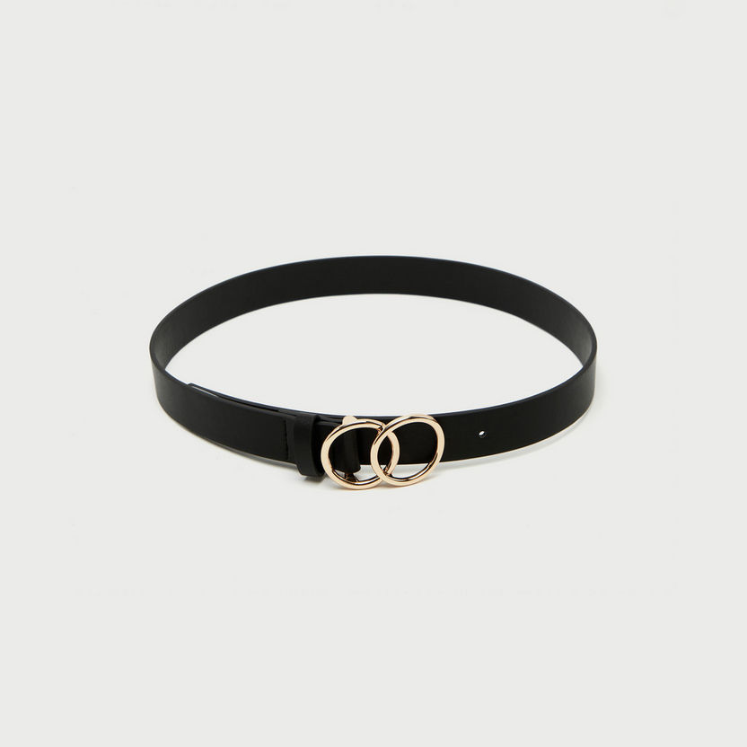 Solid Belt with Double Circle Snap Closure-Belts-image-1