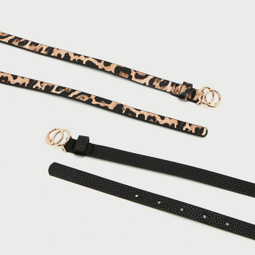 Set of 2 - Assorted Waist Belt with Snap Closure-Belts-image-1