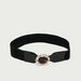 Solid Stretch Waist Belt with Pearl Embellished Buckle-Belts-thumbnail-3