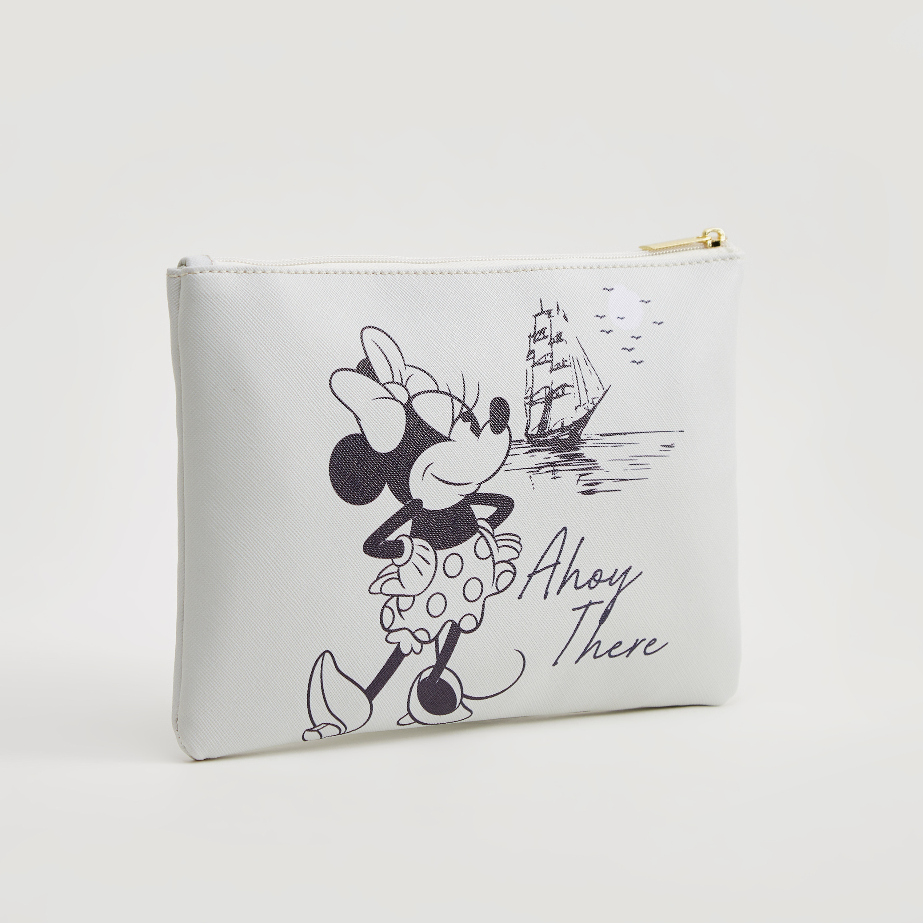 Minnie Mouse Print Pouch with Zip Closure-women-bagsandwallets-handbags-image-3